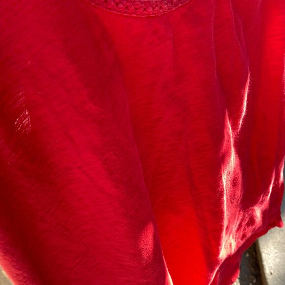 Women's Lucky Brand Red Racer Back Crochet Back Tank Top Size X-Large - Picture 7 of 7